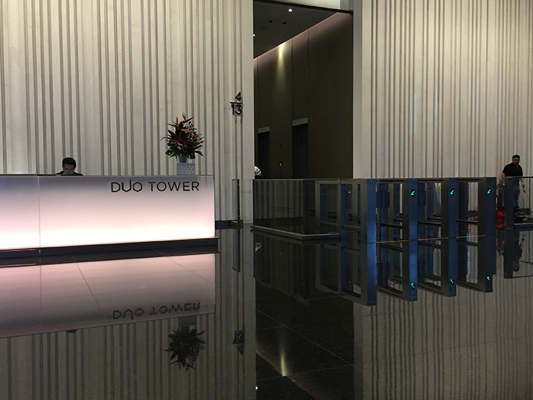 Zoom Tech Commercial Entrance Turnstile Installation - Duo Tower Singapore