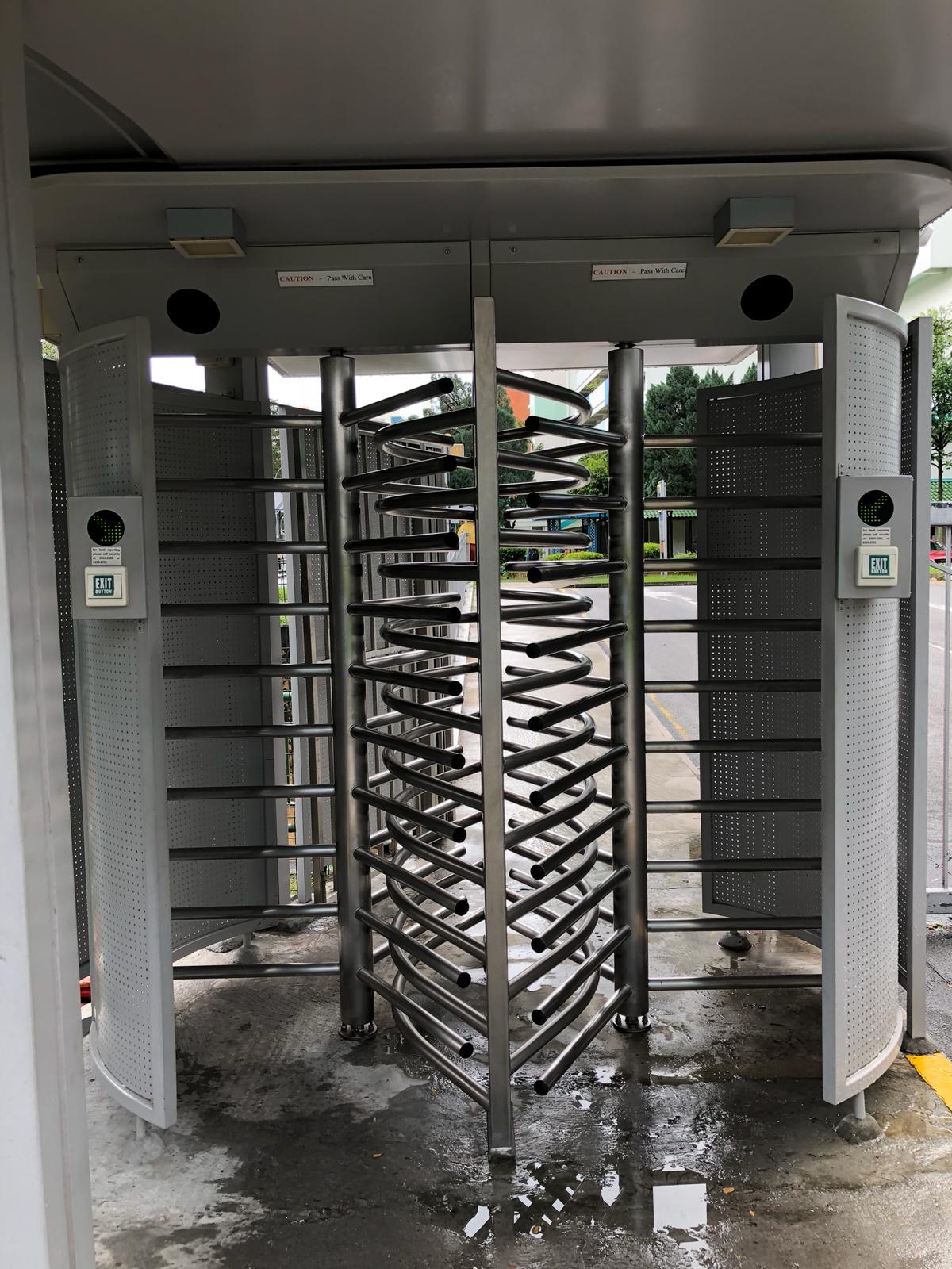 Full Height Turnstile Installation